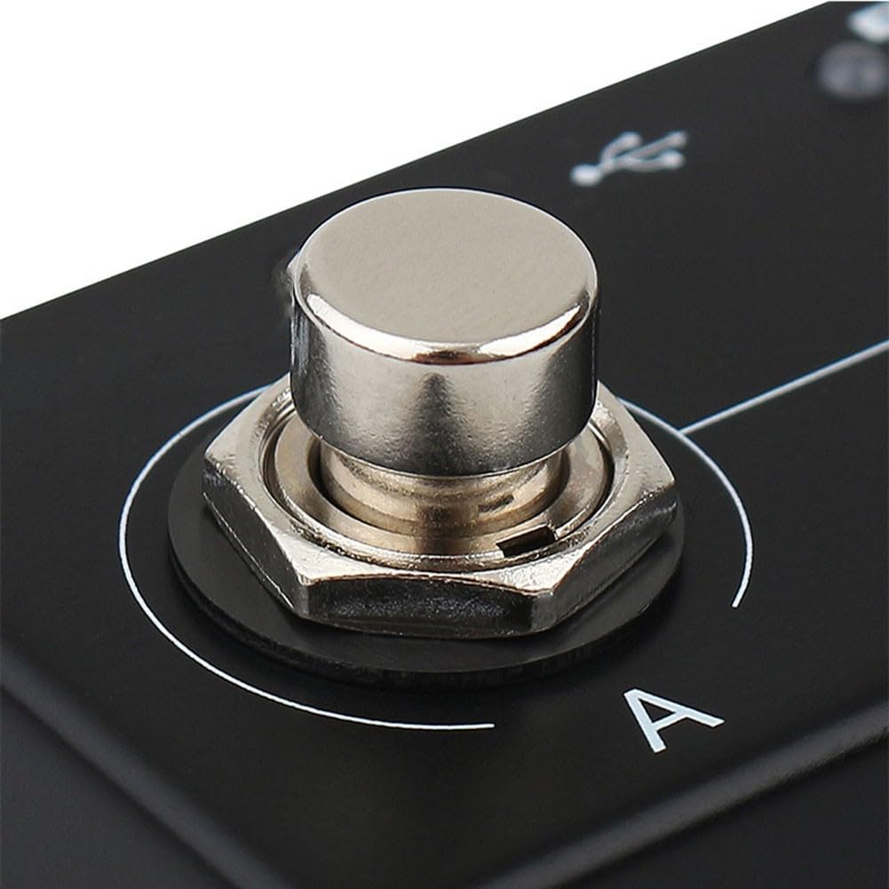 Wiederaufladbar für MIDI-Fußschalter-Controller mit 4 anpassbaren Tasten für Musiker. Tragbares, kabelloses Pedalbrett, kompatibel mit TURNER Chocolate Plus, USB