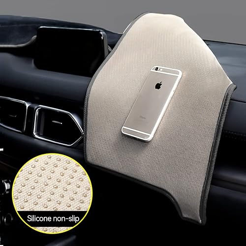 Miniatura 3 de BEERTE Cubierta de tablero negra personalizada actualizada para Mazda CX-5 2026 2025-2017, alfombrilla antideslizante de franela para salpicadero