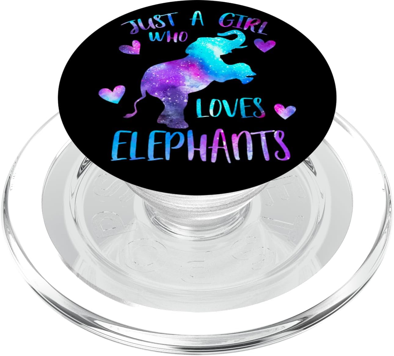 Just a Girl Who Loves Elephants Space Galaxy Elephant PopSockets PopWallet for MagSafe