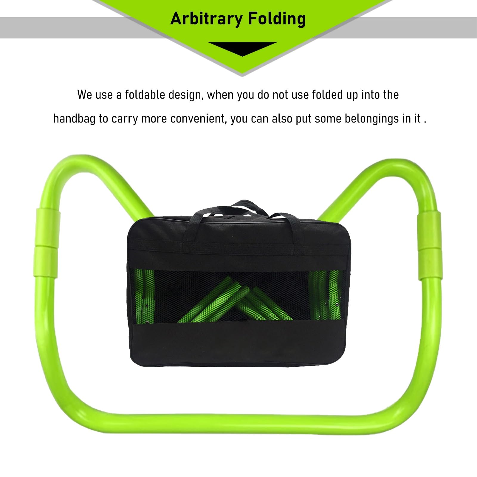 Vallas Entrenamiento Equipo portátil de salto con vallas con asa de transporte, juego de vallas de entrenamiento de velocidad ajustable de 5 10 15 20, vallas flexibles multifuncionales para(15pcs)