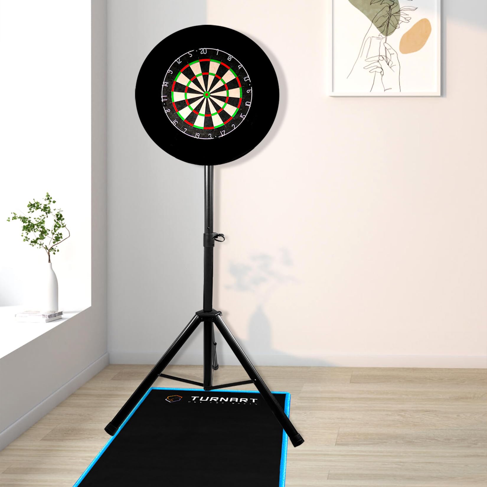 Turnart Support pour Cible de fléchettes Jeu de Flechette électronique Mobile Support pour Cibles Standard - Accessoire électronique - 106-200 cm - 3,7 kg