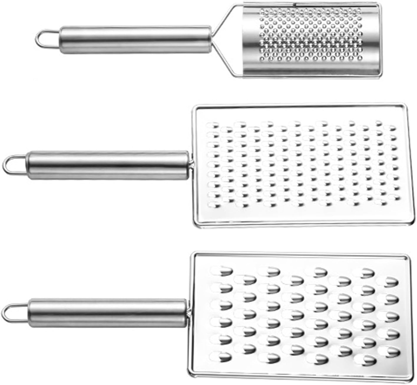 3pcs Stainless Steel Hand Grater for Cheese, Ginger, Potatoes