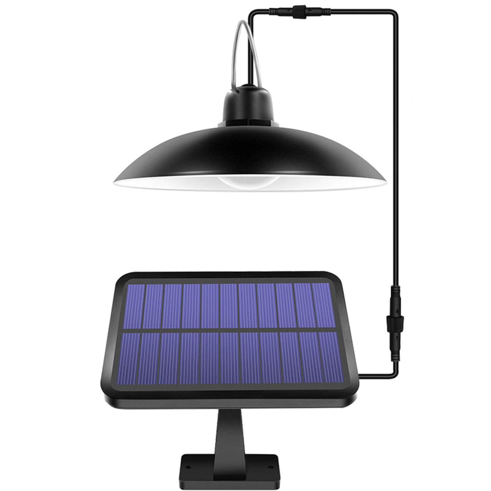 Lampada solare, 16 LED Telecomando per tettoia solare Lampada da esterno a sospensione solare per interni, Luci di sicurezza impermeabili per porta d'ingresso, Cortile,Bianca
