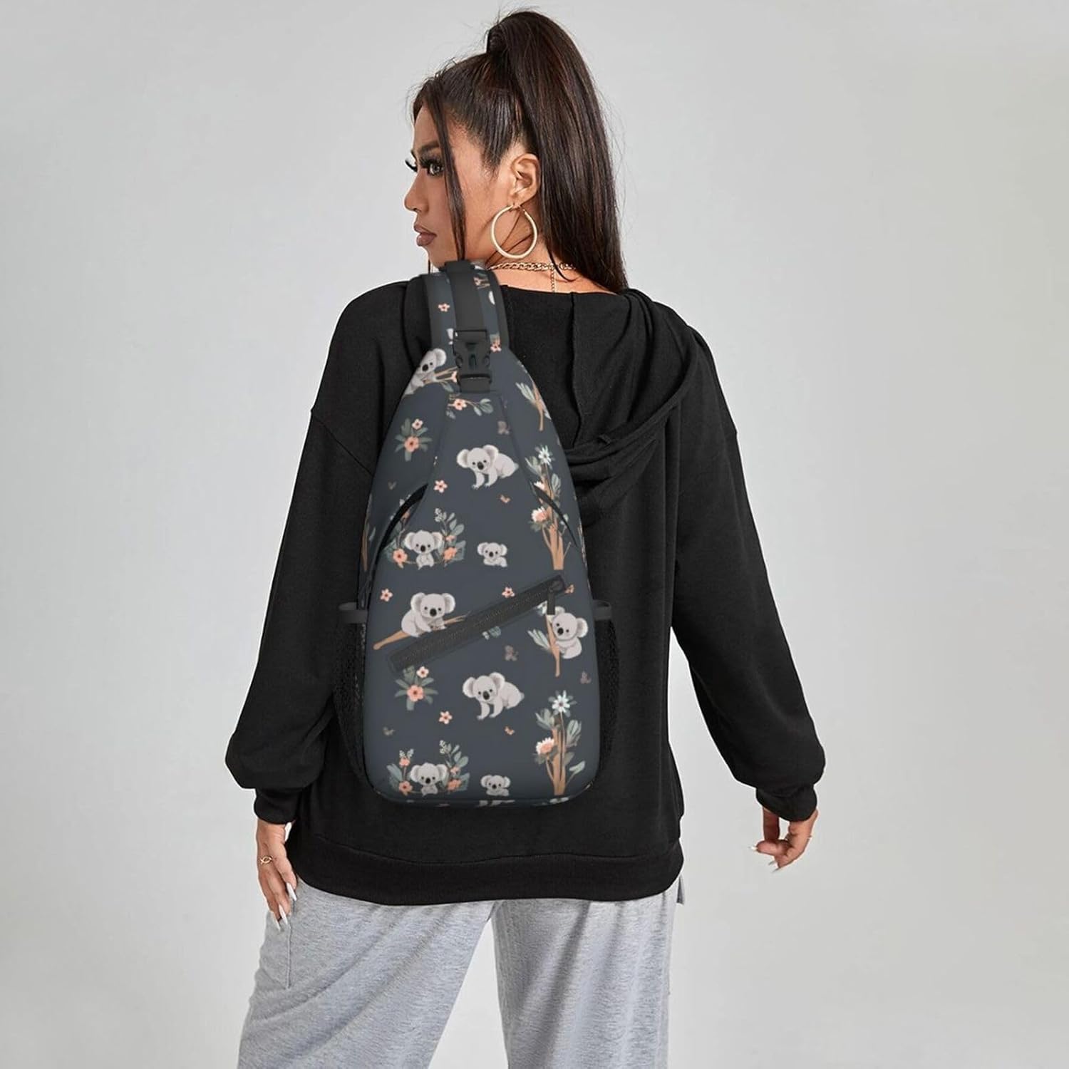 Famame Cute 3d Animal Koala Sling Backpack Chest Bag Crossbody Shoulder Bag Gym Cycling Travel Hiking Daypack For Men Women - Image 6