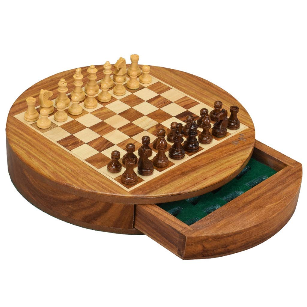 Set in Legno, con Set di cassetti Deluxe Strategy, da Viaggio, aggiornato, for Principianti, Bambini Adulti(7.3inch)
