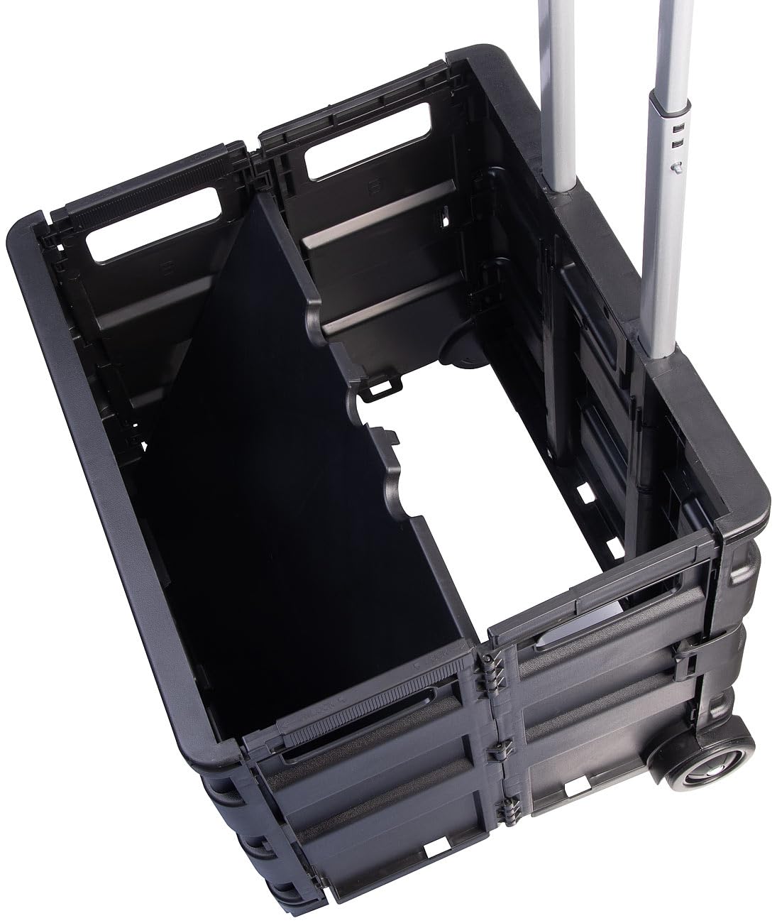 Xcase Einkaufstrolley: 2er-Set klappbare Einkaufstrolleys, Teleskop-Griff, Deckel, 2 Rollen (Rollerwagen, Transporttrolley, Roller)