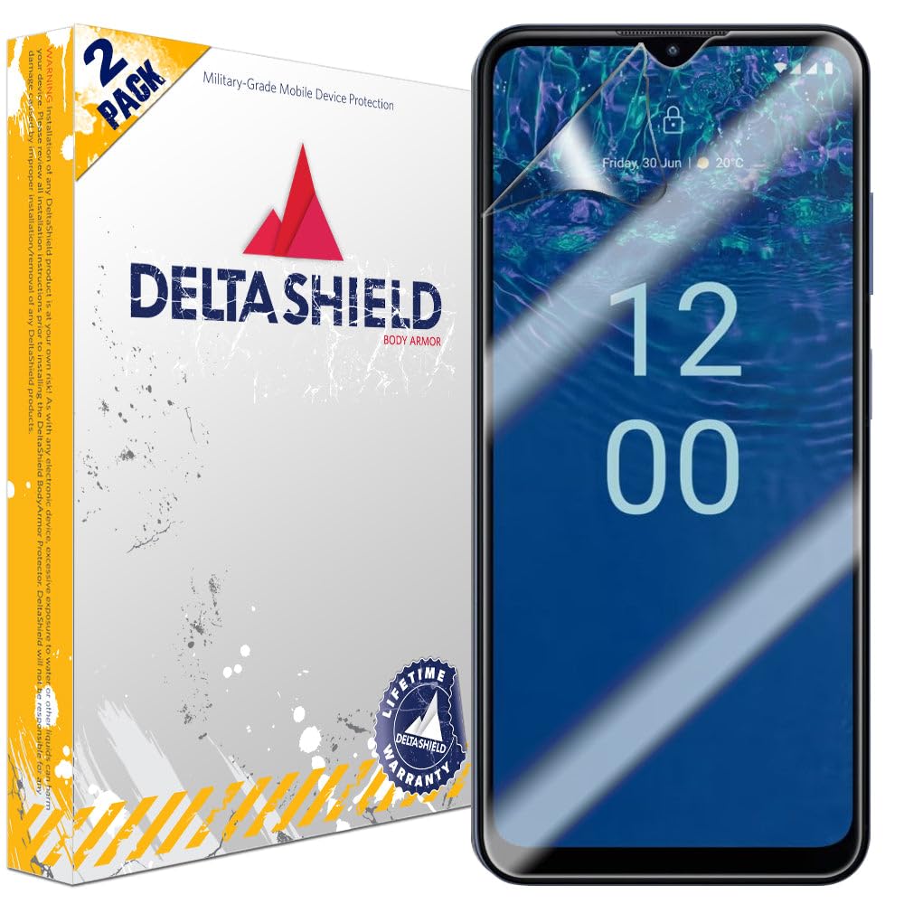 DeltaShield Screen Protector for Nokia G310 5G (2-Pack) BodyArmor Anti-Bubble Military-Grade Clear TPU Film