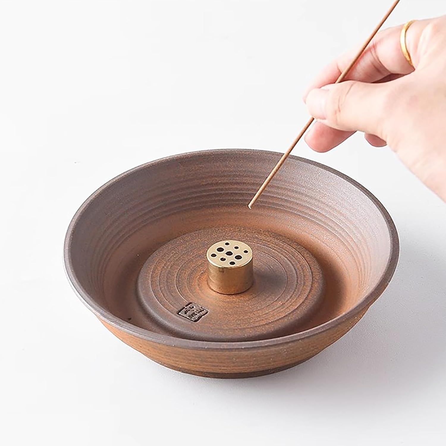 香爐 箱付き 骨董品 名家出物 鍋島焼 陶器製 和物 武右衛門窯 ※海外