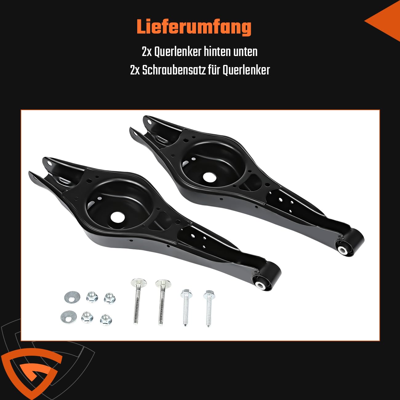 Querlenker Reparatursatz Hinten Rechts & Links Unten Kompatibel mit VW Golf V VII Schrägheck GOLF VI TOURAN 1T1, 1T2 TIGUAN 5N Für Audi A3 8P1 Für Seat Leon Für Skoda Octavia1K0506311S 1K0505311T