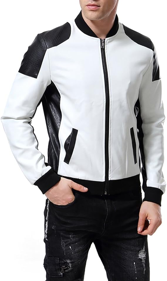 off white faux leather jacket