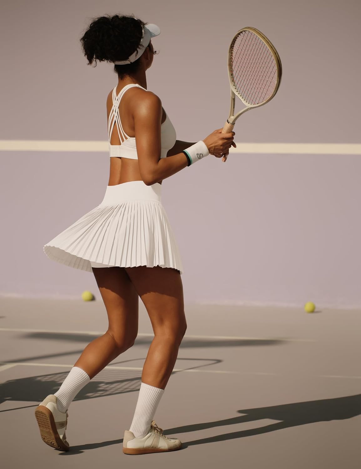 Ewedoos Pleated Tennis Skirt with Shorts Seamless High Waisted Skirt for Women Golf Athletic Skirt Skorts with Pocket