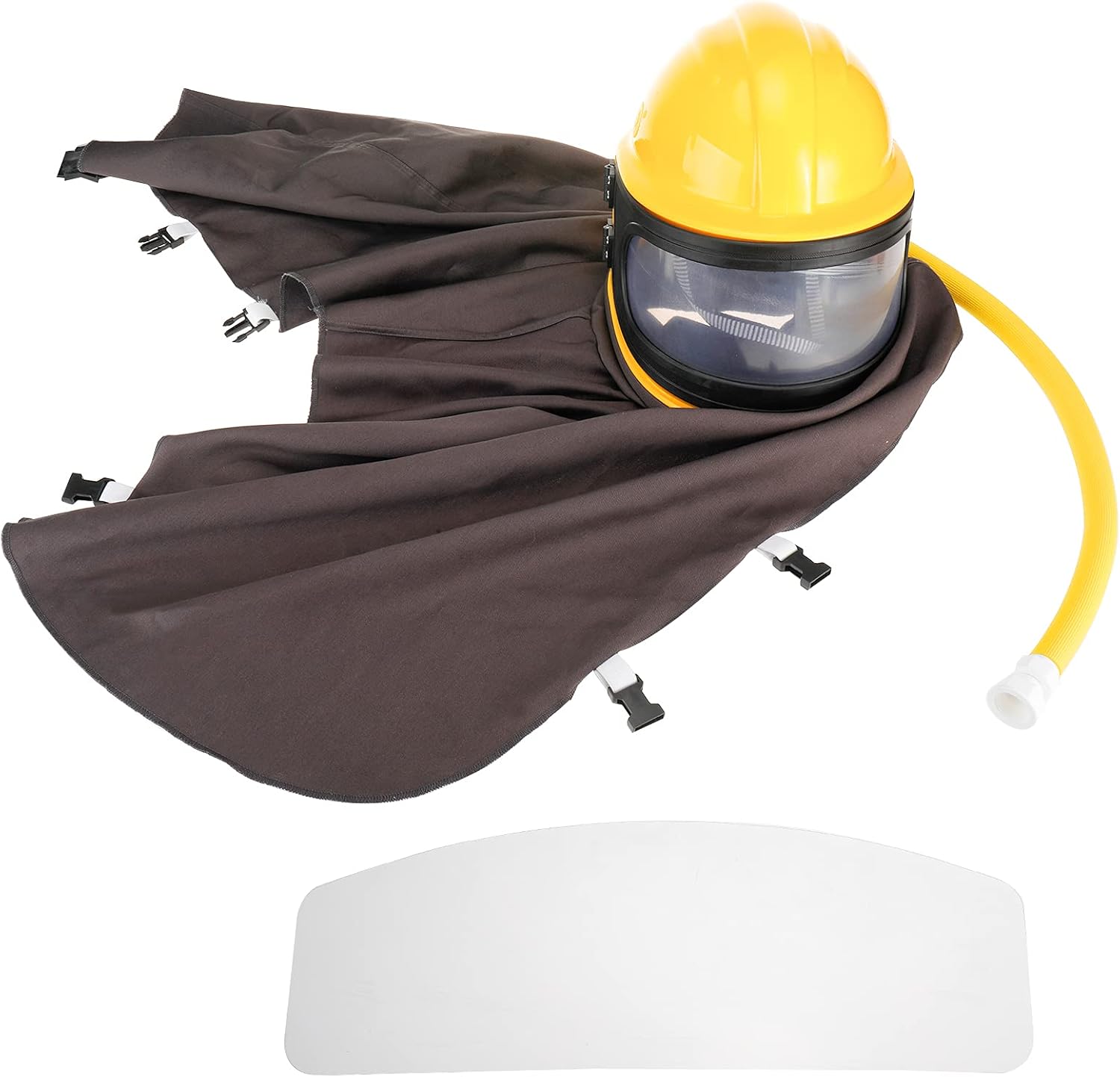 Sandblast Helmet Sandblasting Hood AIR Supplied Safety Protective Tool with Cloak - Image 4
