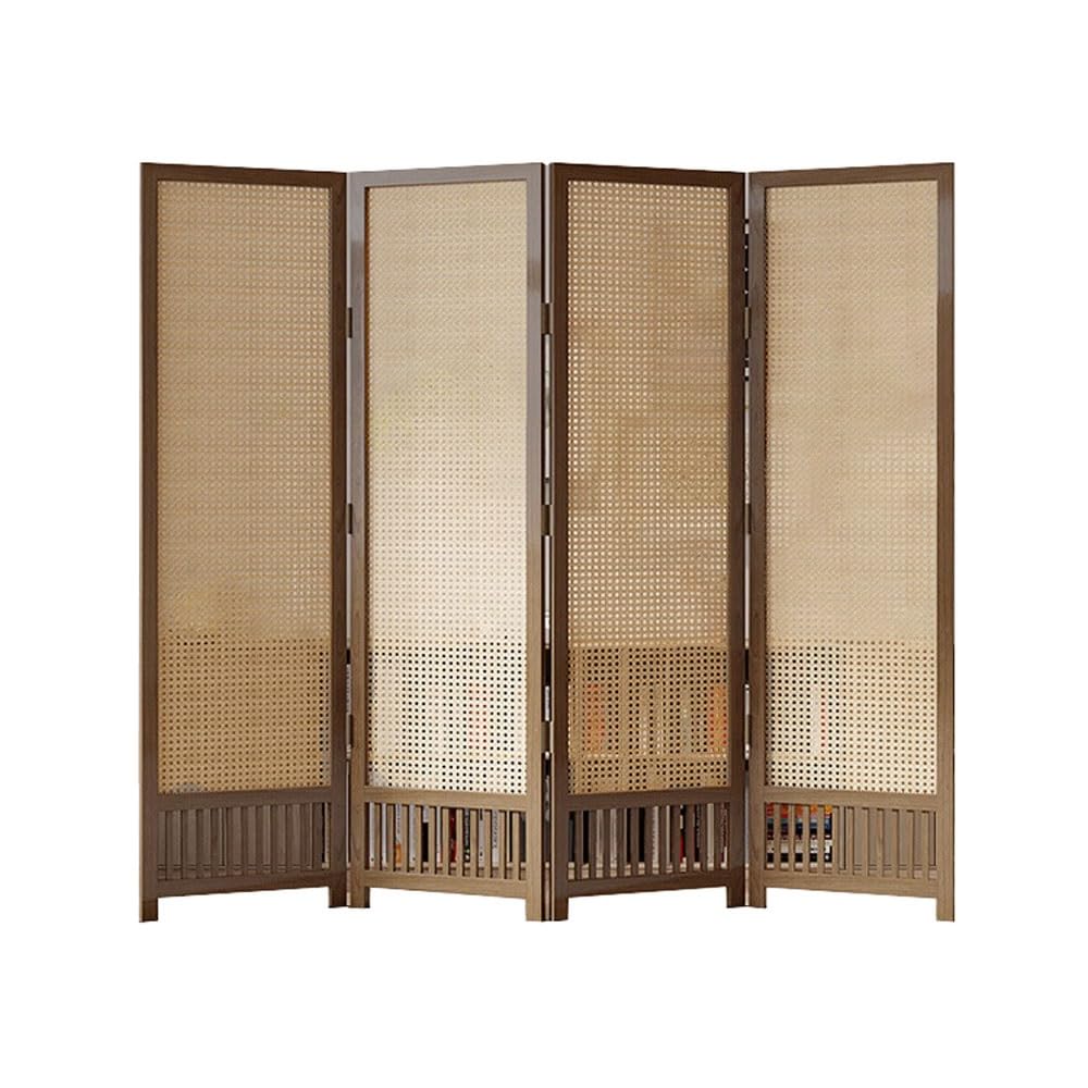 Privacy Screen Rattan Screen Foldable Movable Partition Living Room Entrance Chinese Folding Privacy Room Divider