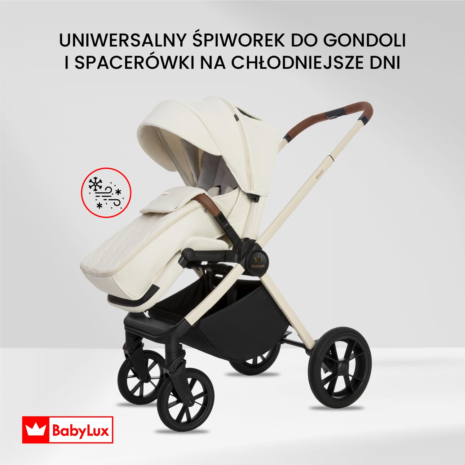BabyLux Wielofunkcyjny Wózek Dziecięcy 3w1 BOLDO Lekki i Kompaktowy | Gondola, Spacerówka, Fotelik Samochodowy, Składana Aluminiowa Konstrukcja Stelaża, Regulowane oparcie, Akcesoria