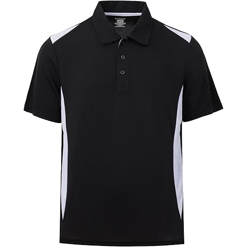 MOHEEN Men's Moisture-Wicking Golf Polo Shirts - Sun Protection Dry Fit M-7XL
