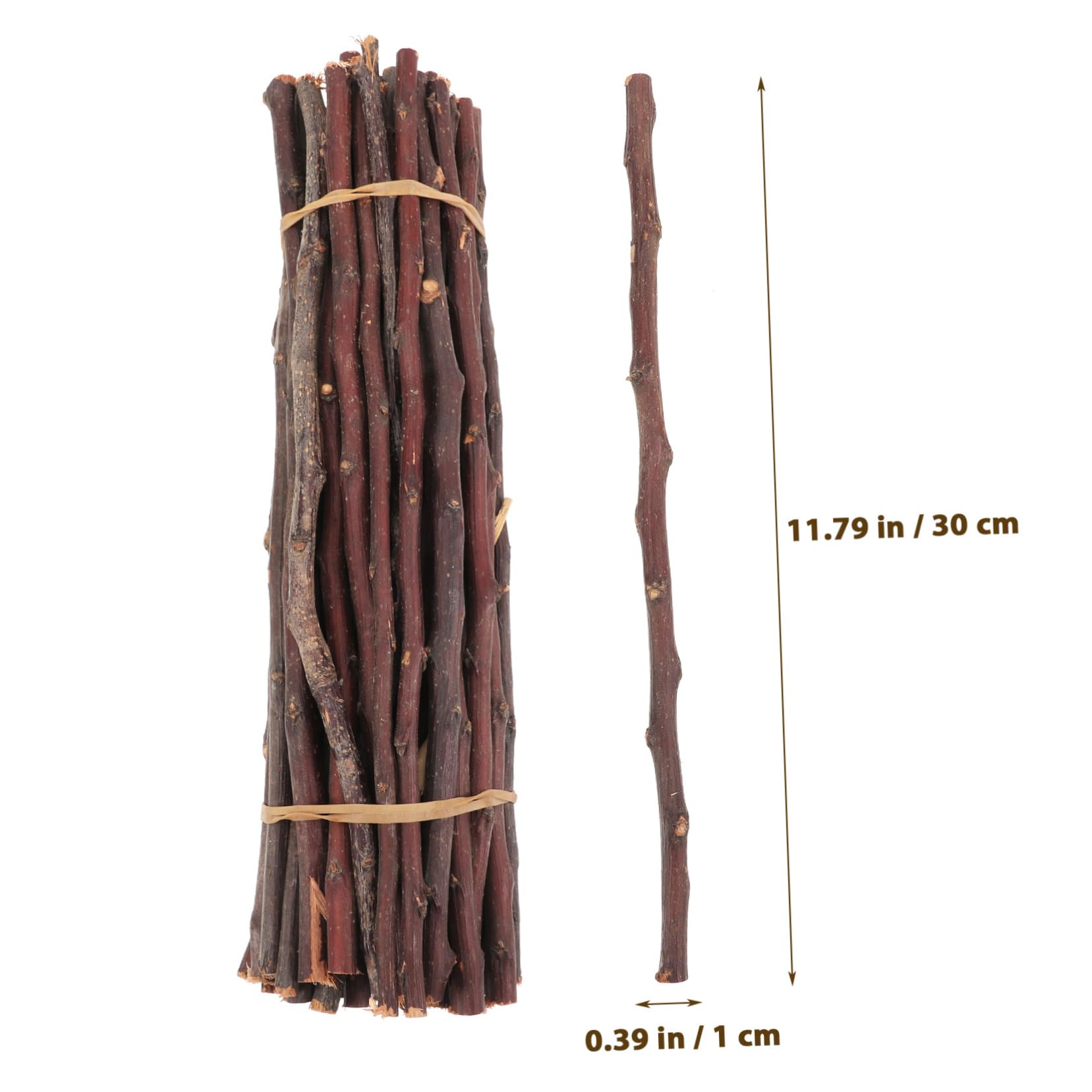 Gadpiparty 50 Palitos de Ramitas de Madera Natural, Fáciles de Manejar y Resistentes, Ideales para Manualidades y Proyectos de Bricolaje en Cualquier Estación