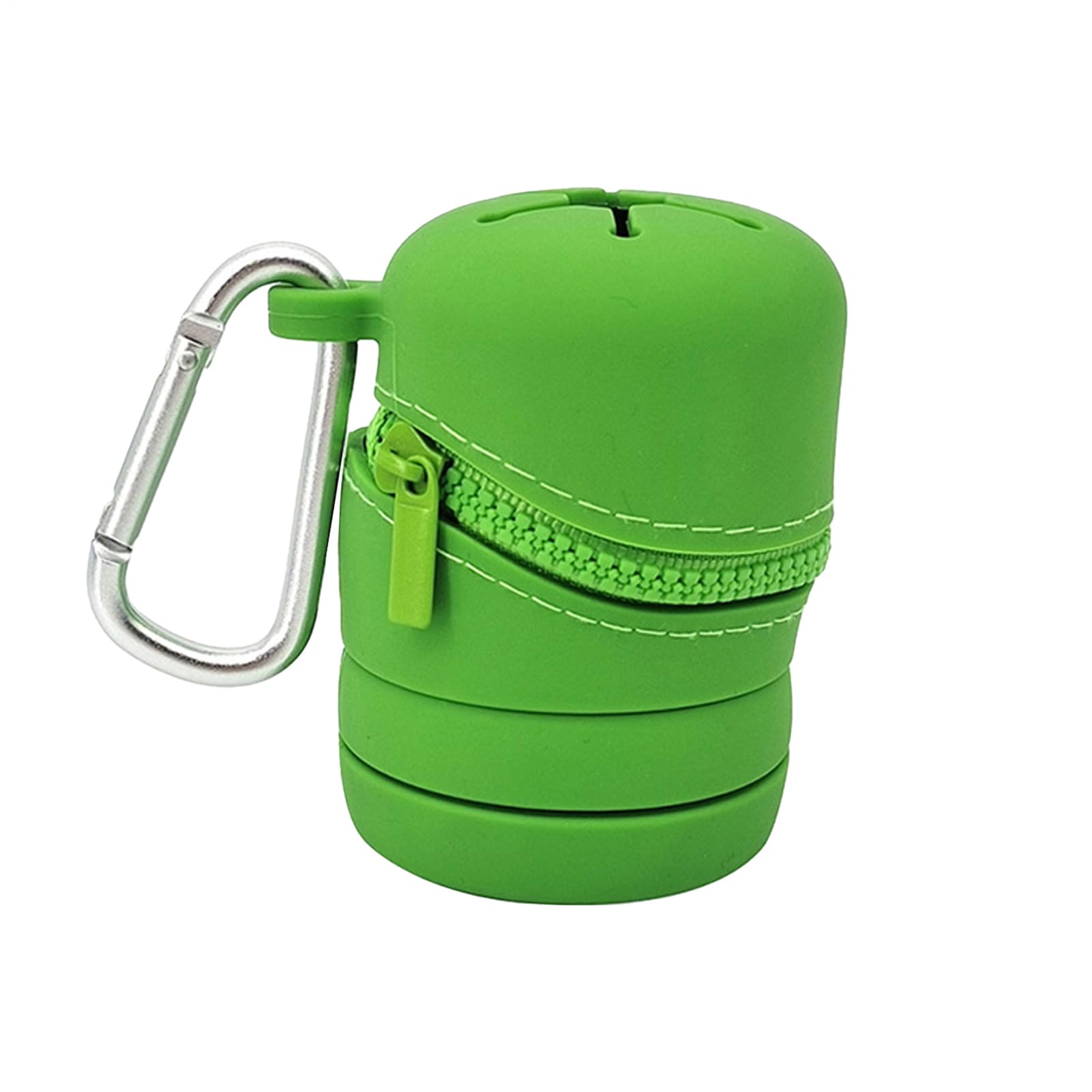 Silicone Fly Fishing Box - Foldable Tippet Trash Can, Portable Angler Accessories | Waterproof Zippered Pouch Dry Streamer Storage, Waste Holder Line Disposal System with Carabiner Attachment