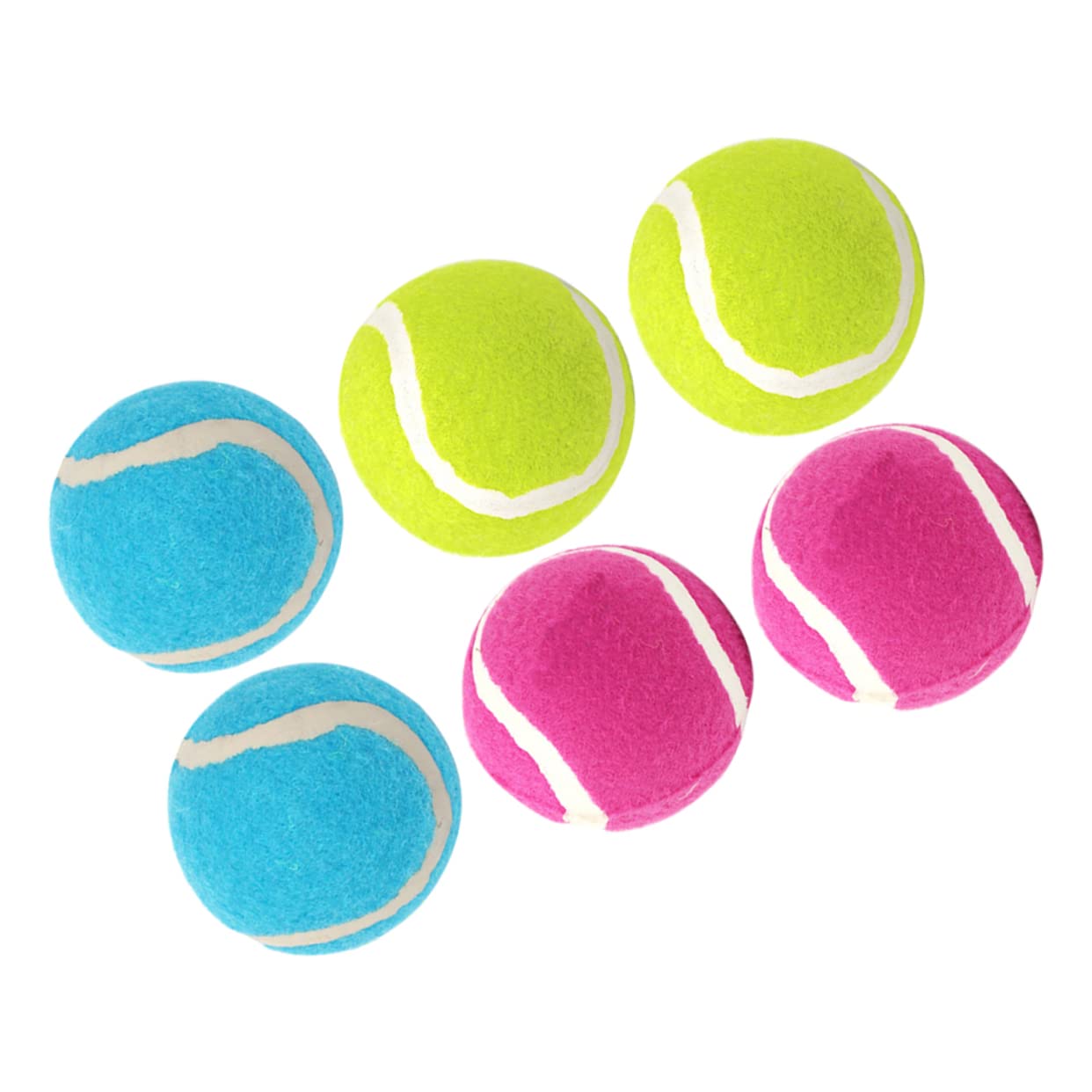 6 Stück Hundetennisbälle aus Gummi, Leichte Wurfbälle für Welpen | Soft, Bissfest und Verschleißfest, für Drinnen und Draußen, Kleines Hundespielzeug im Mehrfachpack