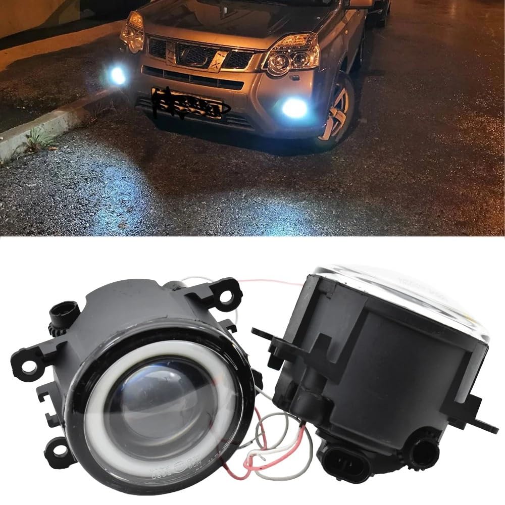 2 szt. soczewki samochodowe przeciwmgielne Angel Eye DRL lampa do jazdy dziennej dla Renegade 2015 2016 2017 2018 2019 2020 2021(F- len - AE)