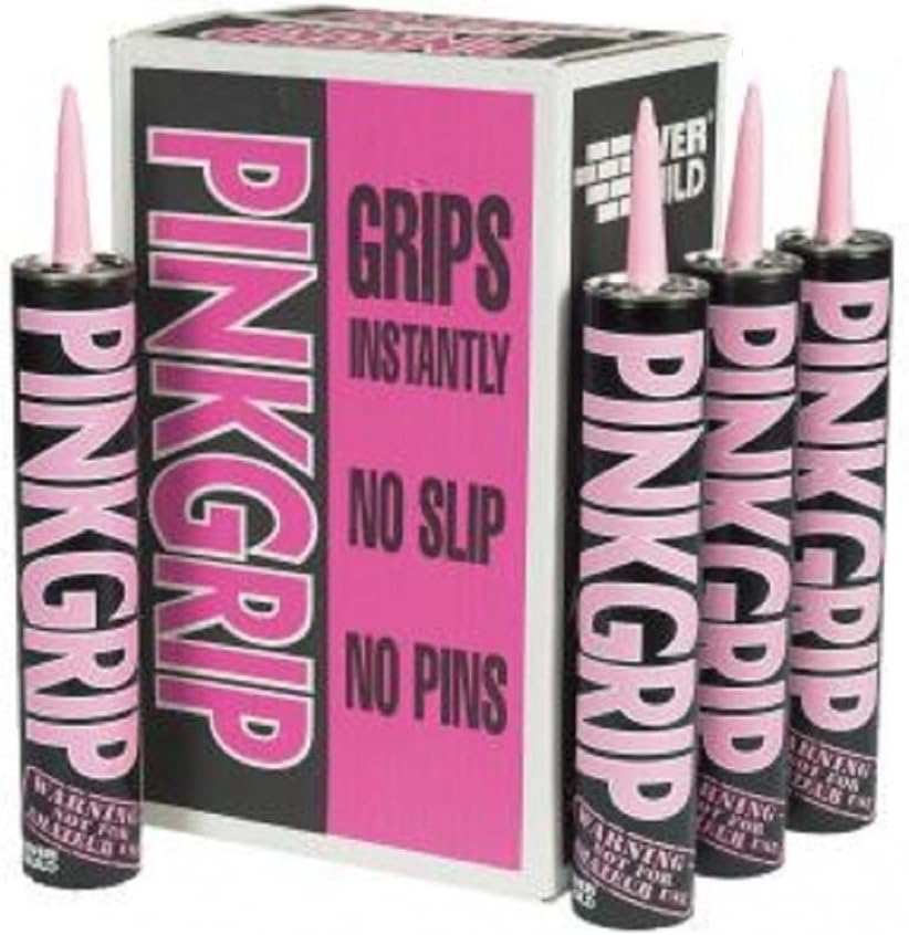 Pinkgrip Building Adhesive 350ml - 12 Tubes Pink Grip