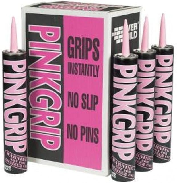 Everbuild Pinkgrip Building Adhesive 350ml - 12 Tubes Pink Grip