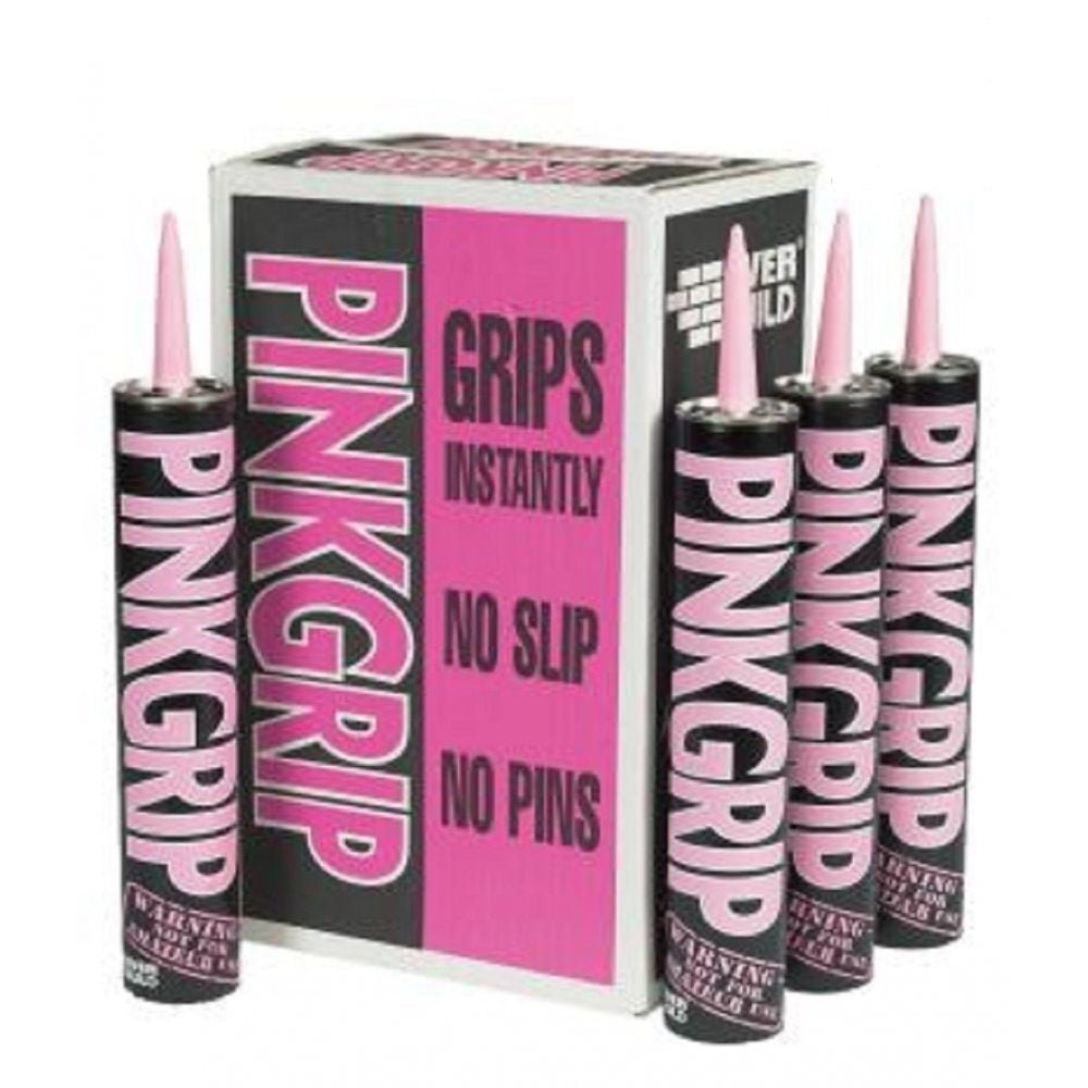 Everbuild Pinkgrip Building Adhesive 350ml - 12 Tubes Pink Grip ...