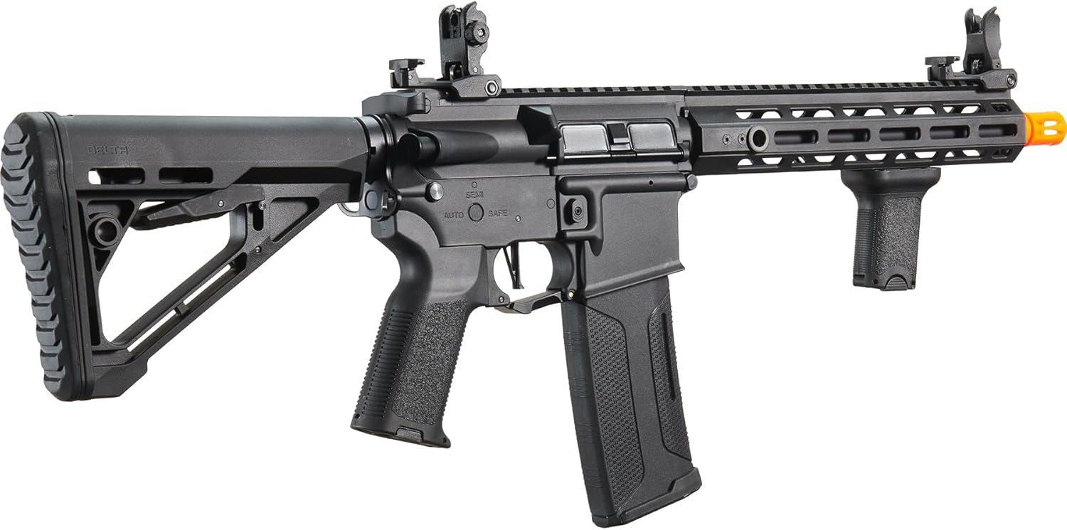 Lancer Tactical Gen 3 Programmable Trigger Hellion MLOCK 10" Lightweight Durable Polymer M4 Airsoft MLOK AEG w/Lipo Battery & Charger (ETU & MOSFET Included)