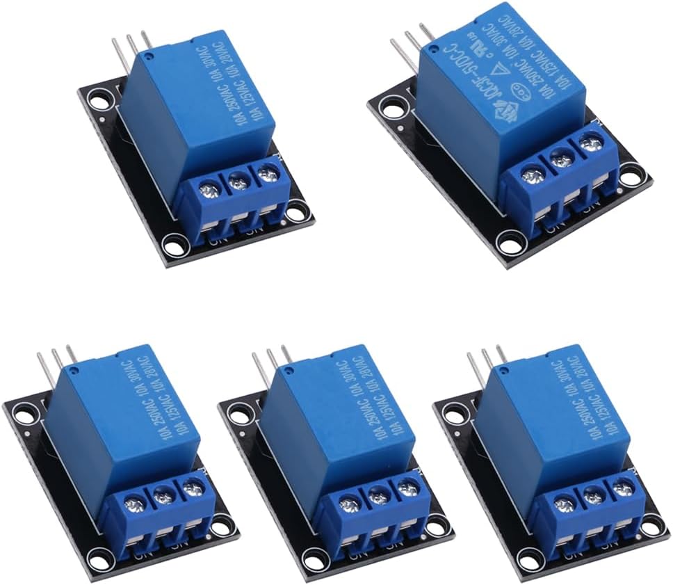5 PCS 5V 1-Channel Relay Module Board Shield High Level Trigger for PIC AVR DSP ARM Compatible with Arduino