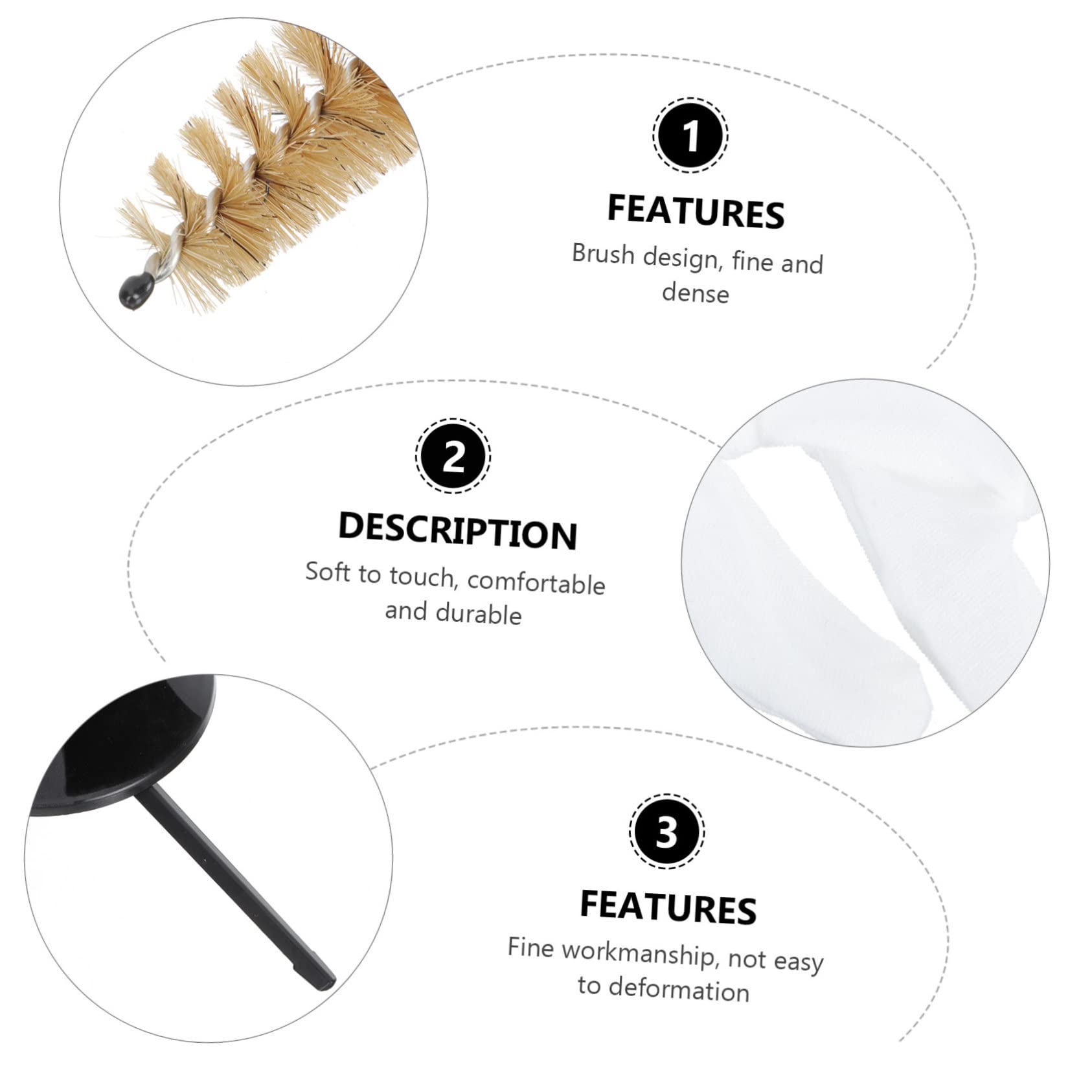 Yardwe Trumpet Maintenance Tool Flexible Brush Kit for Trumpet Saxophone for Lasting Use