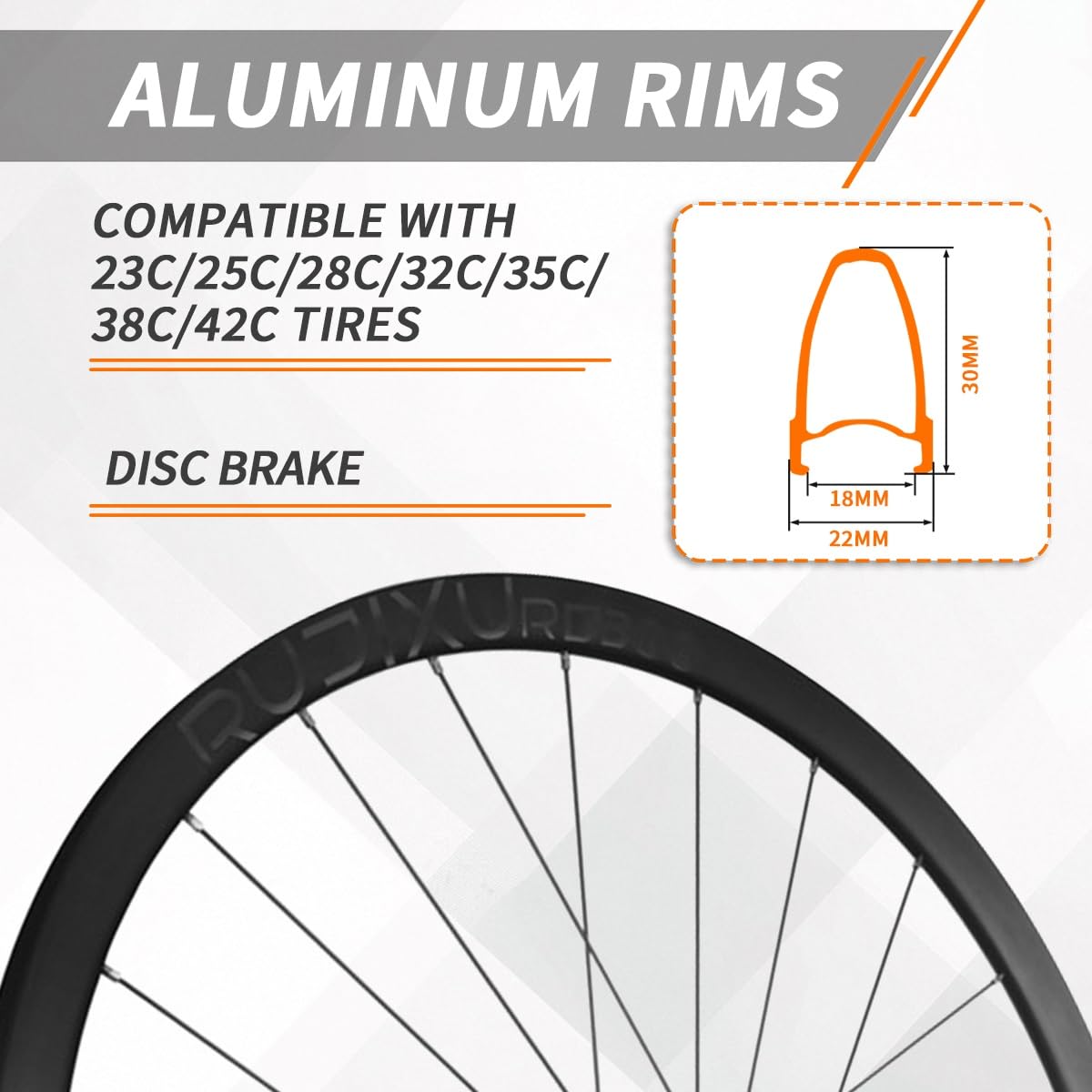 Set Di Ruote 700C Center Lock Con Freni A Disco For Bici Da Strada Perno Passante Anteriore 100mm Posteriore 142mm Cerchio In Lega Di Alluminio For Cassetta 7-12/11-12 Velocità