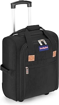 Boardingblue 17x13x8 Inches JetBlue Airlines Rolling Personal Item Underseat Travel Bag - Suitable for Major Airlines including Spirit, Jetblue- Not Suitcase, Travel Bag Design Black