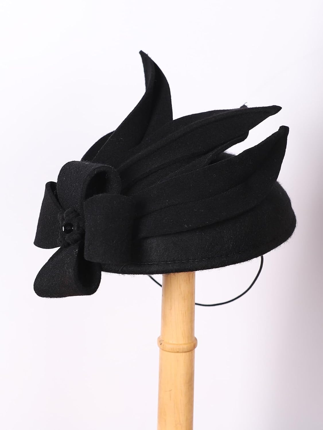 HIMESPORT Wool Felt Flower Elegant Fedora Hats Women Fascinators Wedding Hat Pillbox Hats Formal Church Derby Dress Fedoras