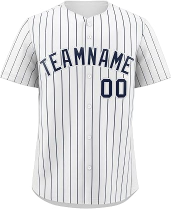 KXK Custom Men Women Youth Baseball Jersey Pinstripe Hip Hop Shirts Personalized Stitched Name Number