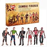 BOHS Zombie Dolls Action Figures Toys - Articulated Joints Miniature Model - 4 Inches - Pack of 6