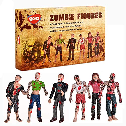 Imagen de BOHS Zombie Figuras de acción Juguetes Modelo en Miniatura de articulaciones articuladas 4 Pulgadas Paquete de 6