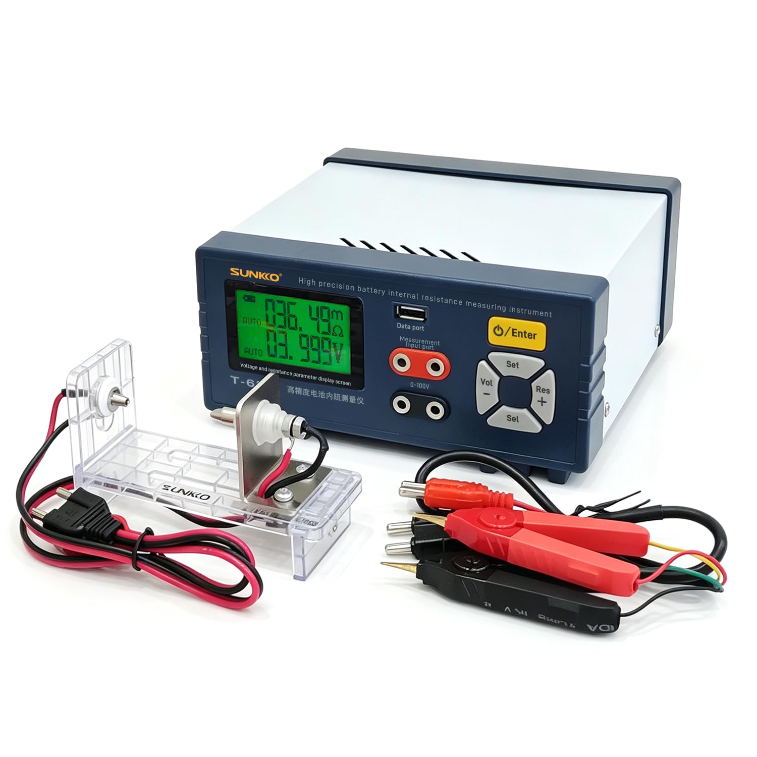 Precyzyjny tester rezystancji wewnętrznej do akumulatorów litowych, inteligentny analizator akumulatorów, IR 1uΩ-200Ω, napięcie 1mV-±100VDC, pomiar rezystancji AC/DC, T-685