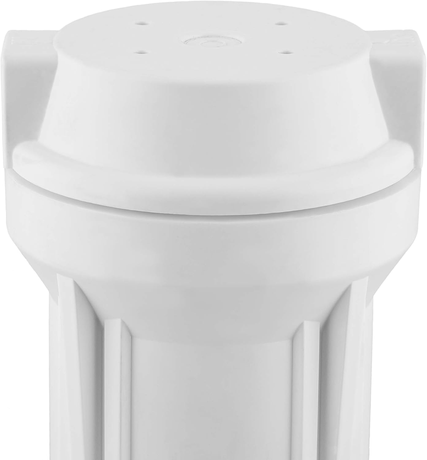 Hydronix HX-HF2-10WHWH38 10 inch Housing with Flat Cap for RO & Filtration Systems, 3/8 inch Ports, White