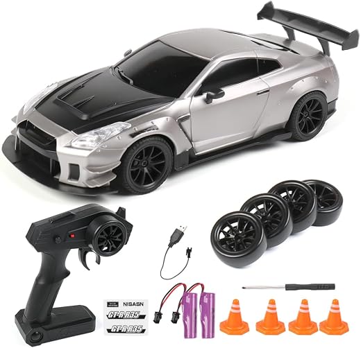 KAEYASKEE RC Drift Car 4X4, 1:20 Scale, 2.4GHz Remote Control, 20km/hr Max Speed, Drift &amp; Race Tyres, Underbody Lights(Nis...