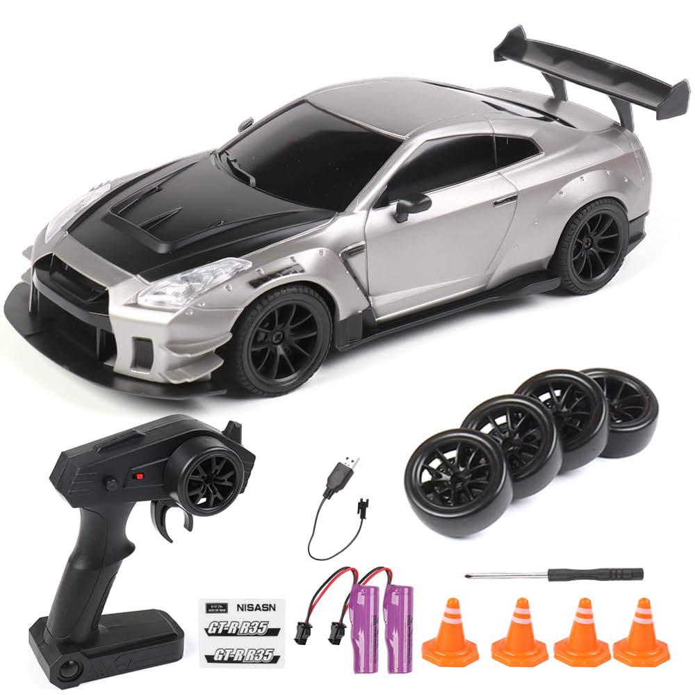 KAEYASKEE RC Drift Car 4X4, 1:20 Scale, 2.4GHz Remote Control, 20km/hr Max Speed, Drift & Race Tyres, Underbody Lights(Nis...