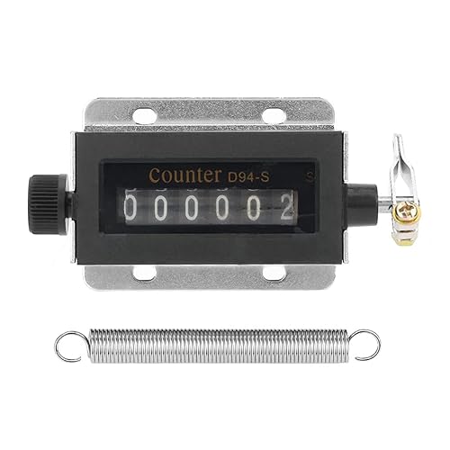Contador mecánico de 6 dígitos, D94-S 0-999999 Manual de 6 dígitos, Contador de tracción reiniciable, Contador de clicker de trazo manual, Cuenta