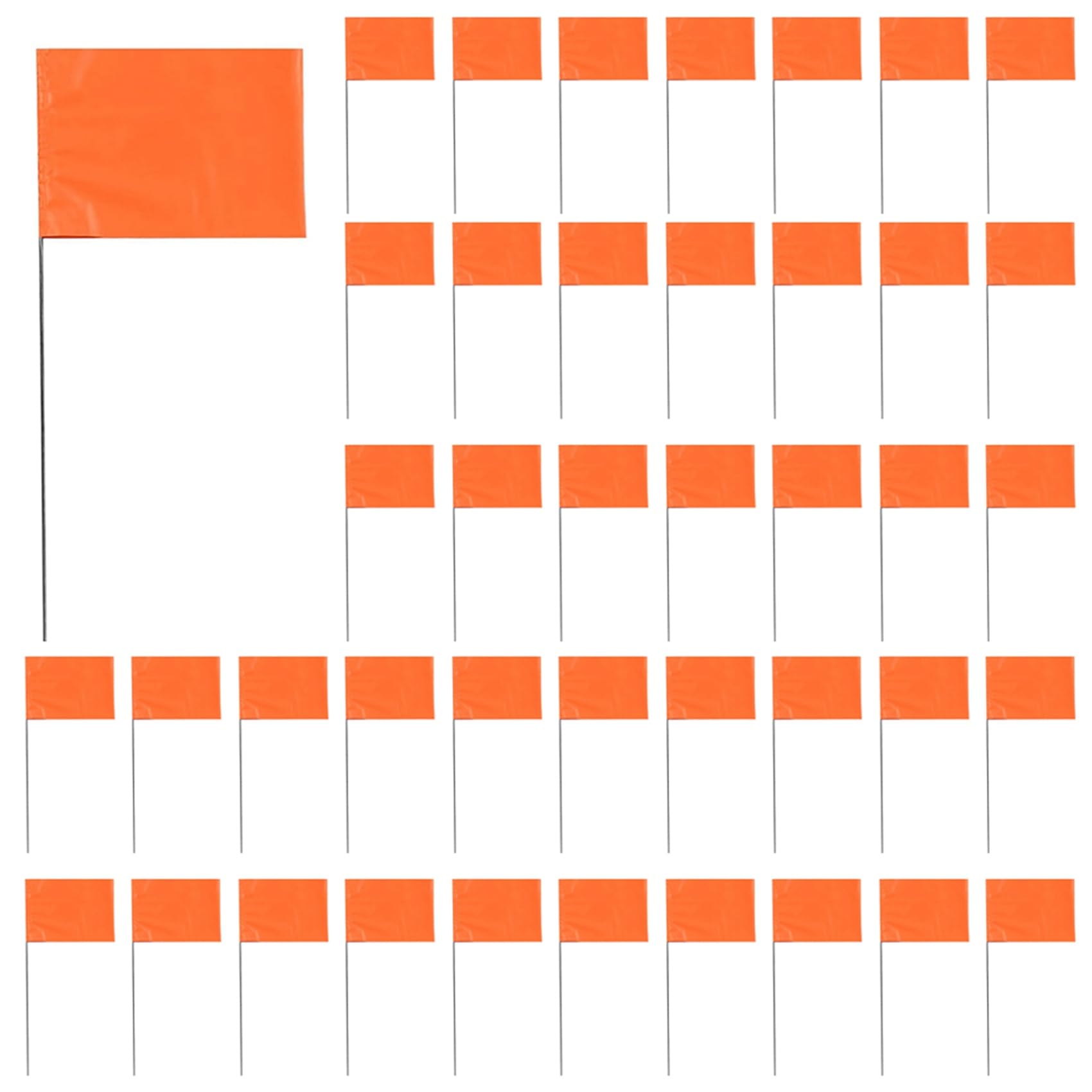 Jnchdghwa 150Pack Marking Flags, Orange Yard Flags 15x4x5Inch, Marker Flags, Lawn Flags Markers, Irrigation Flags, Landscape Flags
