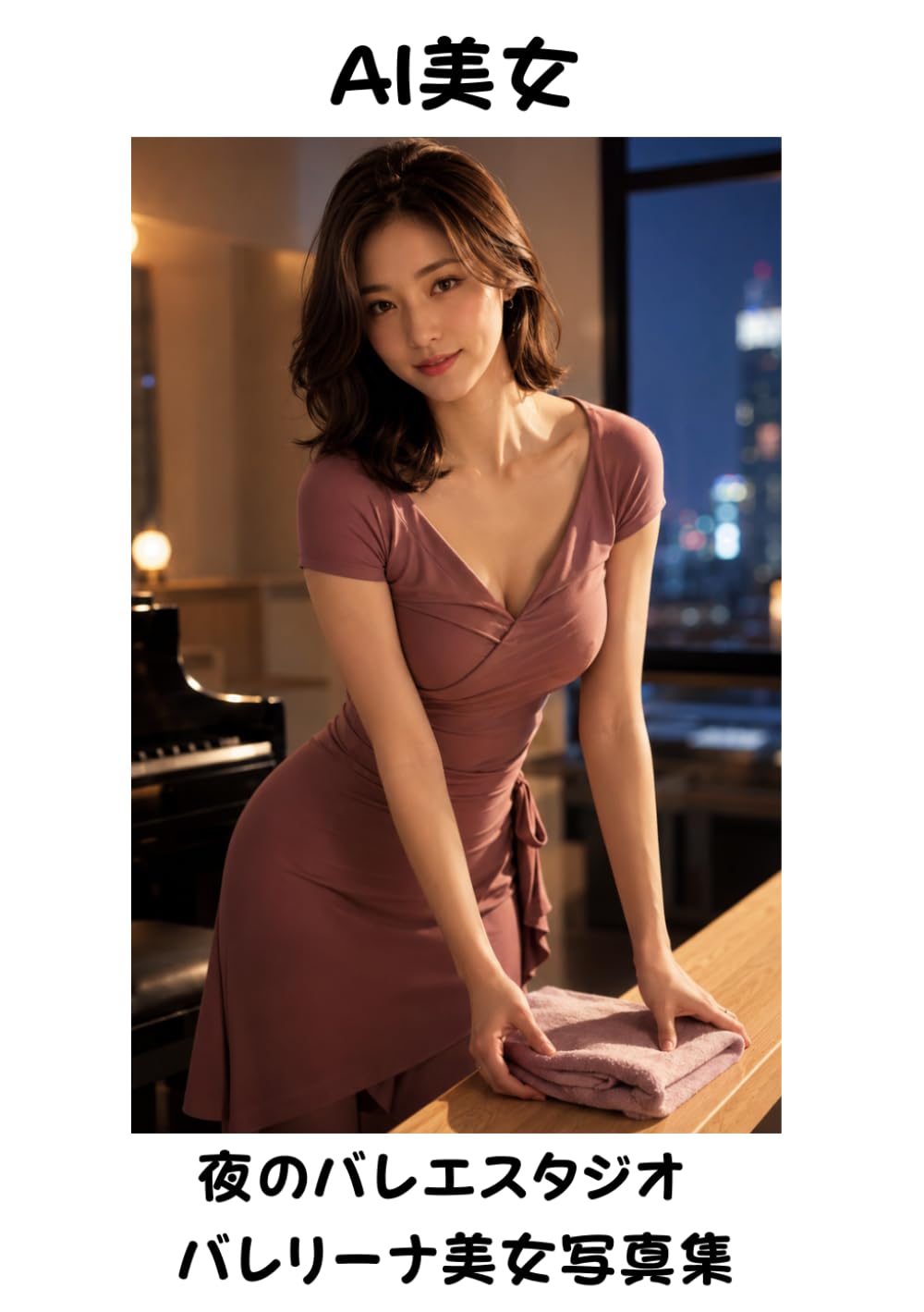【AI美女】夜のバレエスタジオ バレリーナ美女写真集