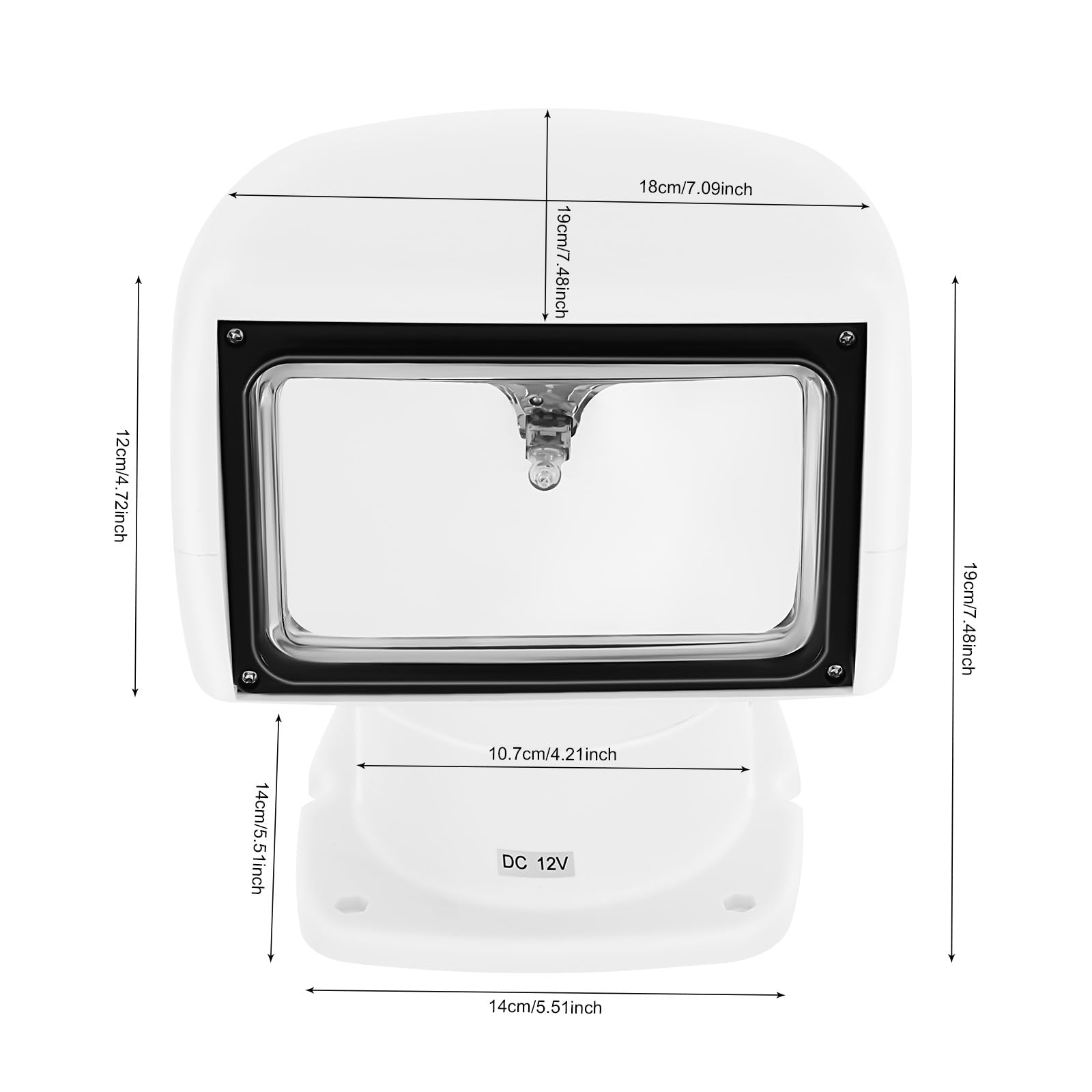 Faro de búsqueda para barco, mando a distancia, faro para barco, superbrillante, recargable, gran capacidad, duradero, potente, ligero, 2500 lúmenes, foco LED