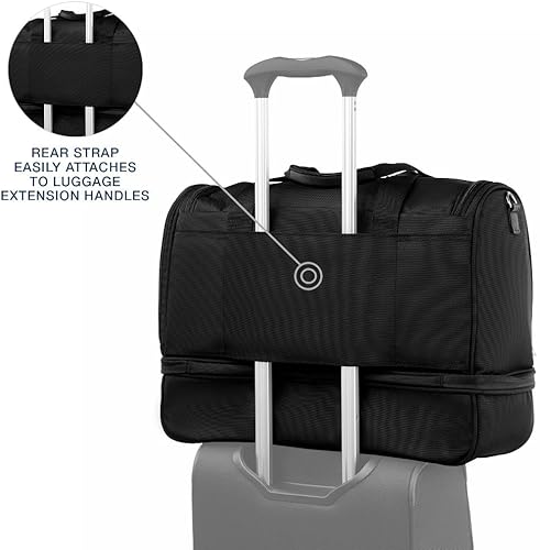 Vista 21 de Travelpro Maxlite 5 - Bolsa de viaje ligera para viajes nocturnos, con compartimento inferior caído, bolsa de viaje Verde pizarra