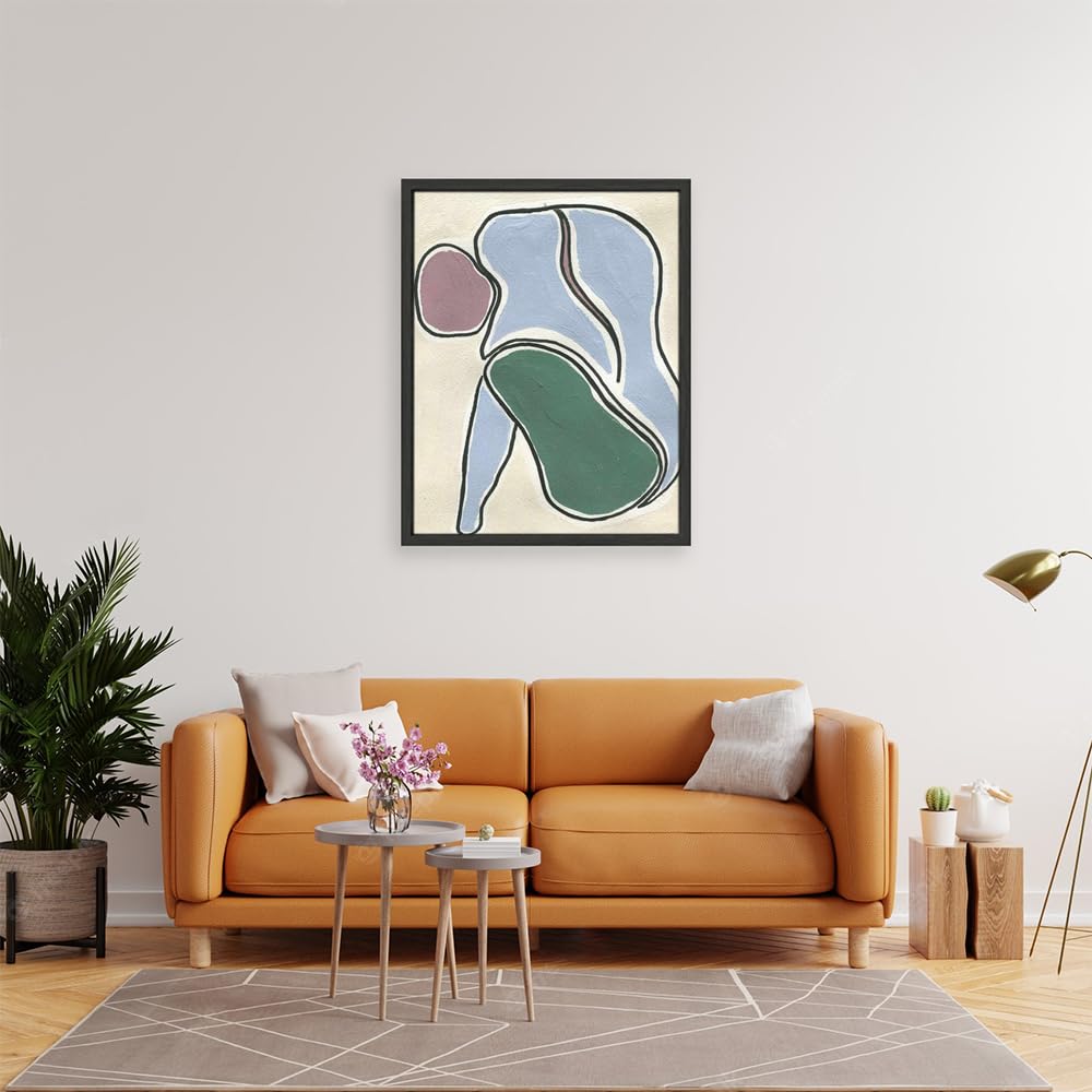 VERRE ART Printed Framed Canvas Painting for Home Decor Office Wall Studio Wall Living Room Decoration (22x34inch Black Floater) - Douxe