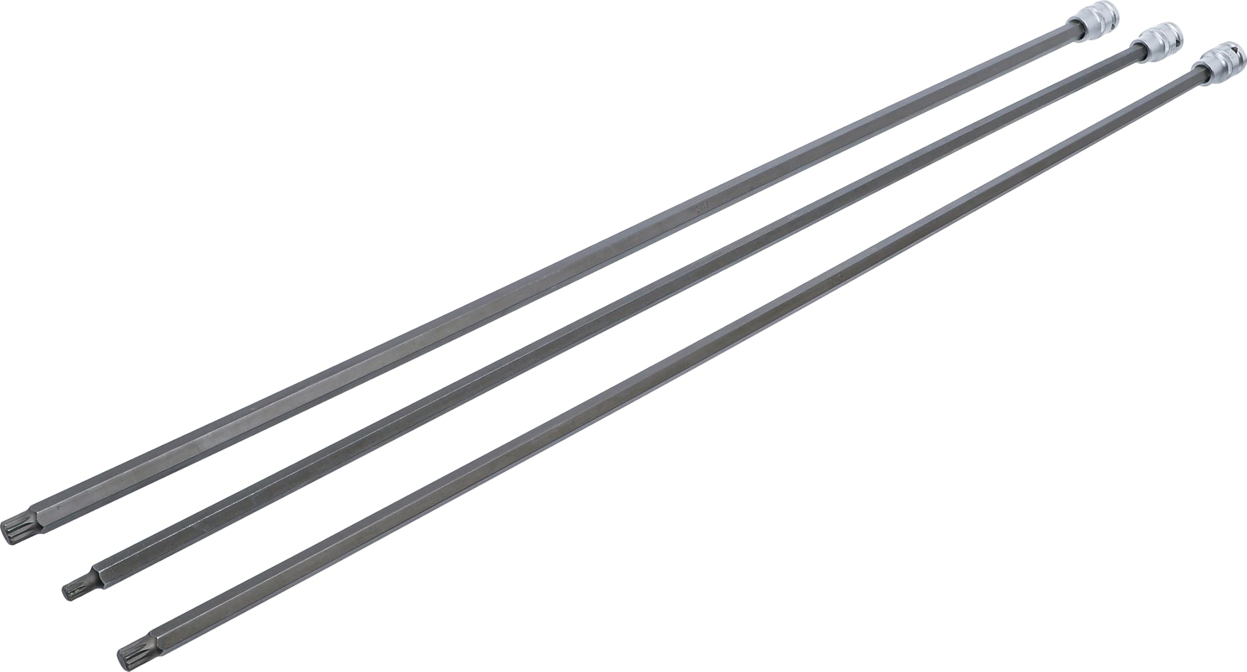 Puntas de vaso dentado múltiple XZN de 800 mm con entrada de 12,5 mm y 3 piezas