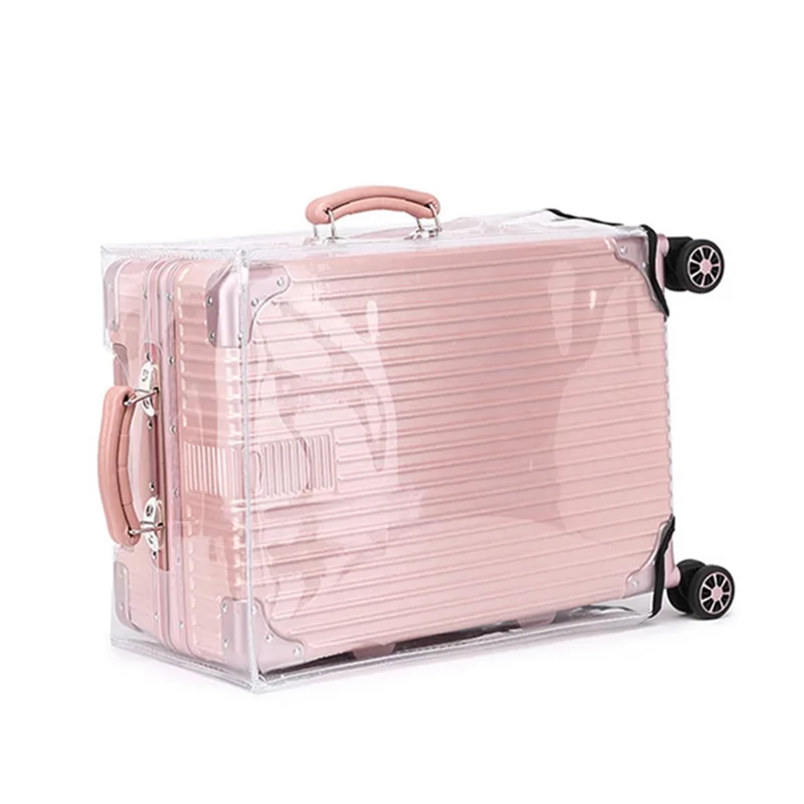 2 pz 18-30in PVC Trasparente Impermeabile Copertura Dei Bagagli Valigia Da Viaggio Portatile Protettiva Antipolvere Coperture(28 inches)