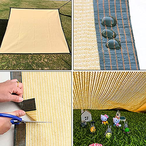 Toile d'ombrage anti-UV avec cryptage à 8 broches et œillets filet de jardin 2x2 m