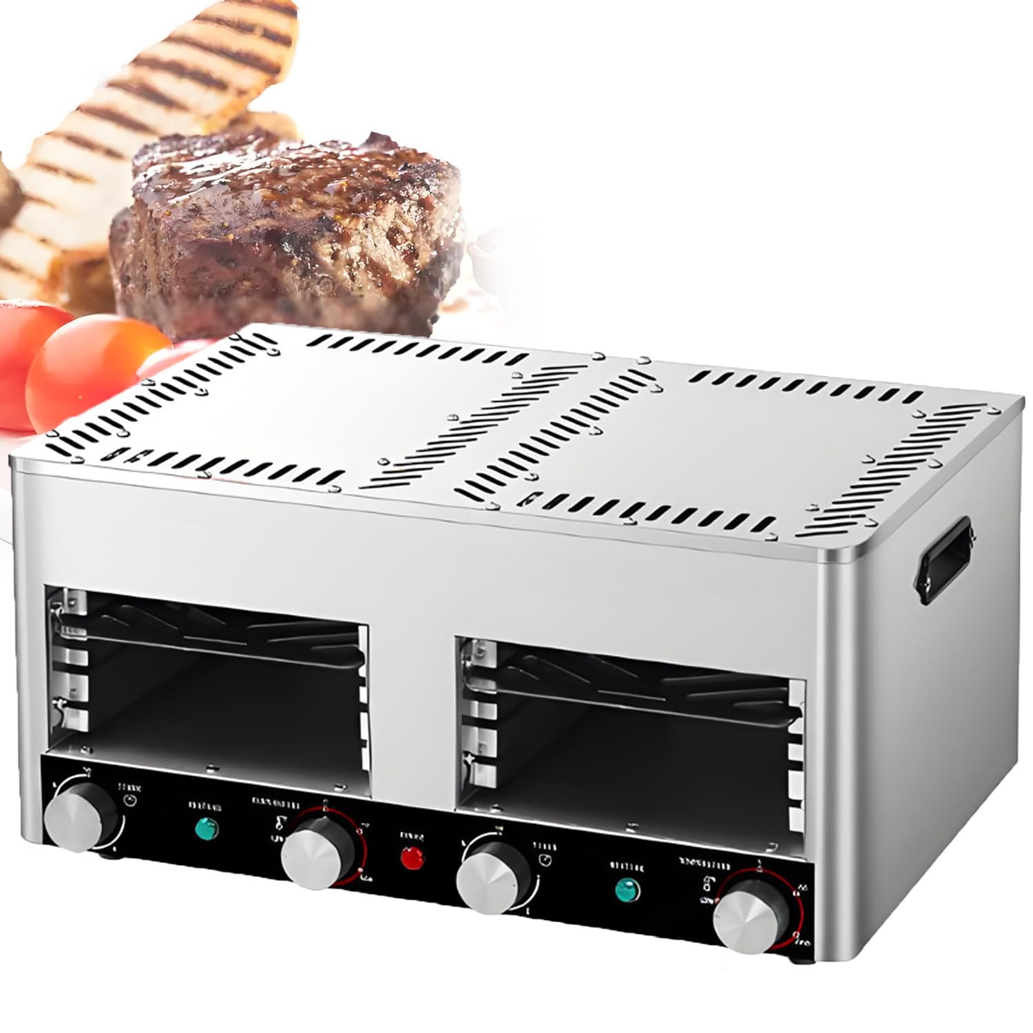 Elektryczny Grill Steków Użytku Wewnętrznego,1700 W / 3400 W N002
