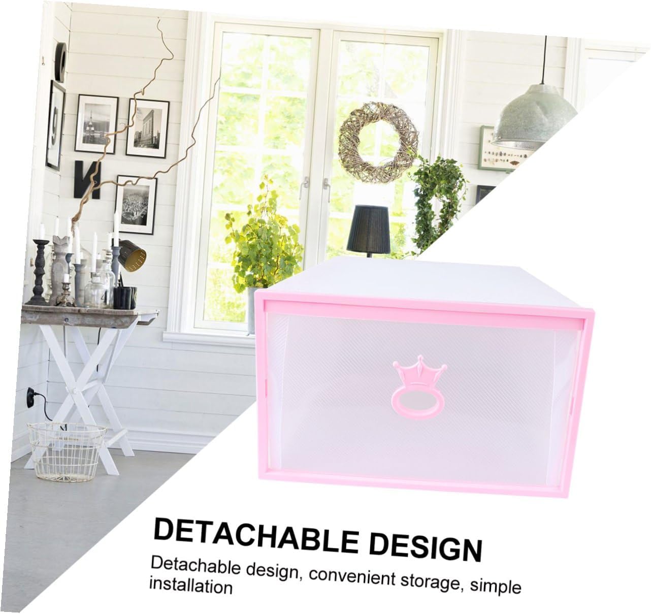 Style Shoe Storage Box Visual Window Capacity Organizer for Sneakers High Heels and Boots Stackable Plastic Container for Efficient Shoe Organization